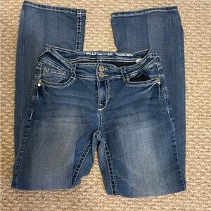 Wallflower Women's Dark Blue Boot Cut Jeans